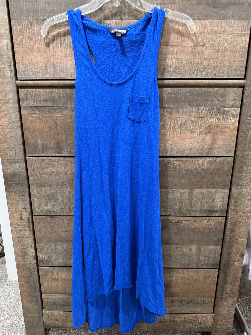 Express Royal Blue Sleeveless Scoop Neck Tank Dress